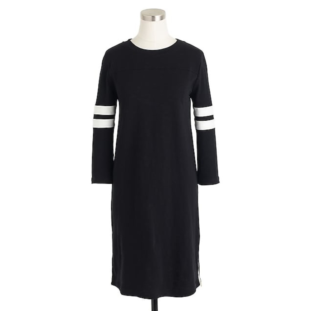 J Crew Grey Varsity Side Zip Dress - image 3